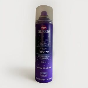 Aussie Instant Freeze Hairspray Extreme Hold Level 4 Finish Hair Spray Can 7oz